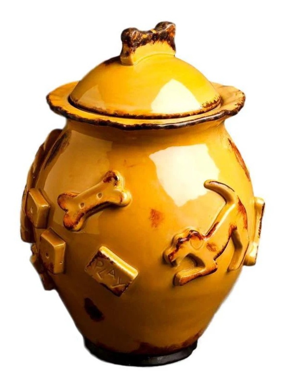 Carmel Ceramica Ceramic Dog Treat Jar